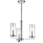 Kichler 43997 Chrome Crosby 3-LIGHT 18"W Chandelier / Semi Flush Mount. Fixed Price $249.97.