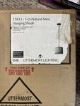 2-UTTERMOST Natural Mini Hanging Shade Light Pair Of New. Fixed Price $30.00.