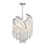 Vaxcel Isabel Light 16" Pendant, Nickel/capiz Shell And Clear Crystal - P0364. Fixed Price $359.99.