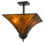 Cal Lighting Mica Ceiling Light, Dual Incandescent With Eco Mode, Semi Flush. Fixed Price $33.95.