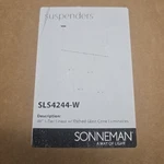 Sonneman SLS4244W Suspenders 48"W Led Linear Chandelier White / Clear. Fixed Price $999.99.