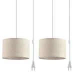 Ihengyanlt 2 Pack Plug Pendant Light, Hanging With 15FT Clear Cord, .... Fixed Price $46.16.