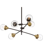 Quoizel TNC5006 Bronze Trance 6-LIGHT 34"W Sputnik Chandelier With Glass Shades. Fixed Price $431.99.
