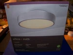Allen+roth: Caroline Led Flushmount Ceiling Fixture(chrome Finish/frosted Glass). Fixed Price $75.00.