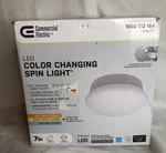 Commercial Electric Spin Light Cct Led Ceiling W/ Mounting Plate 7". Fixed Price $18.59.