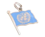 925 Sterling Silver Vintage Enamel Laurel Wreath & Globe Pendant PT19735. Fixed Price $51.85.