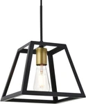 Elegant Lighting LD4061D10 Brass/black Resolute Single 9"W Mini Pendant. Fixed Price $46.20.