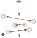 Forte Lighting 7117-06-12 Ceiling Open Box Gold Chandelier. Fixed Price $35.00.