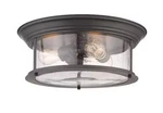 Z-lite 3 Light Flush Ceiling Mount Metal Bronze Clear Seedy Glass 727F16-BRZ. Fixed Price $174.99.