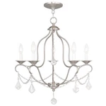 Livex Lighting Chesterfield Chandelier Brushed Nickel 6435-91. Fixed Price $379.96.
