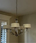 Kichler Crystal Persuasion 30 In. 5-LIGHT Chrome Shaded Empire Chandelier. Fixed Price $500.00.