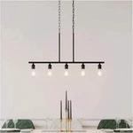 Quoizel Pendlebrook 5 Light Linear Chandelier Matte Black Bare Bulb LWS6690D1. Fixed Price $82.55.