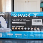 Ensenior 12 Pack 4" Ultra-thin Led Recessed Ceiling Lights Dimmable 9W. Fixed Price $42.00.