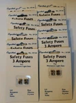 Lot Of 12: (crystal) Safety Fuses 3 Ampere 120V Size 10MMX For Miniature Light. Fixed Price $9.84.