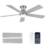 Dolavast Ceiling Fans With Lights And Remote, 48 Inch, Nickel. Fixed Price $146.99.