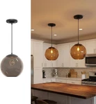 Kastlite 10" Acrylic Globe Pendant Light Fixture, 8W 3000K Filament Led Bulb. Fixed Price $49.99.