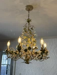 Crystorama Lighting Josie 4846-CT 6-LIGHT Classic Gold Green Chandelier. Fixed Price $650.00.