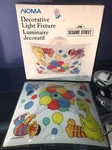 Vtg Sesame Street Glass Ceiling Light Fixture Shade Balloons Ernie Bert Big Bird. Fixed Price $95.08.