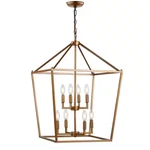 Jonathan Y 20" Classic 8-BULB Lantern Metal Led Pendant, Antique Gold Pagoda. Fixed Price $85.49.