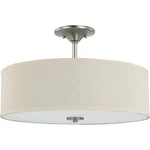 Inspire 18 In. Brushed Nickel 3-LIGHT Bedroom Ceiling Drum Semi-flush. Fixed Price $87.39.