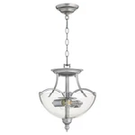 Quorum Aspen 2-LIGHT 14" Pendant In Classic Nickel. Fixed Price $143.00.