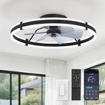 Zmishibo 24 Inch Ceiling Fans With Lights And Remote - Black *new See Box*. Fixed Price $80.99.