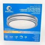 Pack Good Earth Lighting Jordan 14" Led 24W Flush Mount Satin Nickel Dimmable. Fixed Price $39.90.