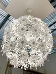 Ikea Grimsas Ceiling Pendant Lamp 22" (55 Cm) Decorative Floral White - New. Fixed Price $109.99.