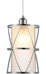 Shengqingtop Modern Cylindrical Pendant Light With Frosted Glass, Brushed Nickel. Fixed Price $53.95.