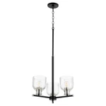 Quorum Monarch Light Chandelier, Noir/satin Nickel/clear 610-3-6965. Fixed Price $346.00.