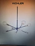 Kichler 43118 Black Armstrong 8-LIGHT 30"W Sputnik Chandelier New. Fixed Price $424.99.
