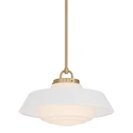 Crystorama Lighting Group XAN-8006 Xander 16"W Pendant Vibrant Gold / White. Fixed Price $448.00.