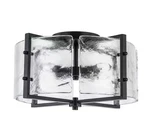 Huoku Carmen 4-LIGHT 16.7 In. W Matte Black Semi-flush Mount Round Drum. Fixed Price $89.00.