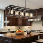 32'' Rustic Pendant 5 Light Farmhouse Glass Shade Chandelier Living Room Fixture. Fixed Price $124.99.