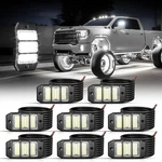 Shinight 8PCS White Rock Lights - Super Bright Pure 6000K Pods, Black. Fixed Price $92.77.