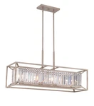 Designers Fountain 87438 Aged Platinum Linares 4-LIGHT 1 Tier Linear Chandelier. Fixed Price $297.04.