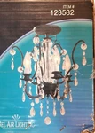 Bel Air Lighting Black Semi-flush Mini Chandelier W/ Spectra Swarovski Crystals. Fixed Price $128.00.