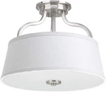 Brushed Nickel 2-LIGHT Semi-flush Mount From Arden Collection,. Fixed Price $136.99.