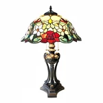 Chloe Lighting Piper Tiffany-style Floral Stained Glass Table Lamp 26" Height. Fixed Price $184.58.