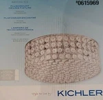 Kichler Krystal Ice 11.75" Chrome Modern/contemporary Halogen Flush Mount Light. Fixed Price $89.99.