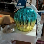 Diania River Of Goods Teal And Gold Ombre Mercury Glass & Metal Pendant Light. Fixed Price $45.00.