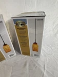 Hampton Bay Pendant Fixture Light Orange Art Glass, New Modern. Fixed Price $69.97.