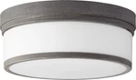 Quorum 3509-14-17 Three-light Flush Mount Ceiling Light, Satin Opal Glass, 14". Fixed Price $166.96.