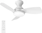 30" Modern Ceiling Fan With Lights & Remote - Dimmable Noiseless Flush Mount. Fixed Price $133.99.