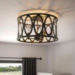 Kenroy Home Prince 3-LIGHT Flush Mount Ceiling Fixture Oil Rubbed Bronze Finish. Fixed Price $115.00.