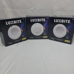3X Luxrite 5/6 In. Can 14-WATT 5-COLOR Dimmable Recessed Light Kit (LR23795-6PK). Fixed Price $25.00.