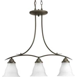 Progress Lighting P4325 Bronze Trinity 3-LIGHT 27"W Linear Chandelier. Fixed Price $53.49.