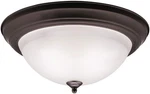 8116OZ Flush Mount Round Glass Ceiling Lighting, Bronze 3-LIGHT (16" W X 7" H). Fixed Price $72.99.