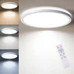 Matane Motion Sensor Led Ceiling Light With Remote, 12 Inch Wired Flush Mount.... Fixed Price $34.00.