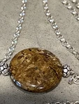 Natural Bronzite Silver 925 Cabochon Pendant Necklace Golden Schiller Polished. Fixed Price $69.95.